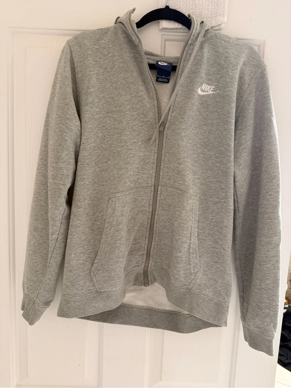 Nike men ' Grey Full-Zip Hoodie Jacket